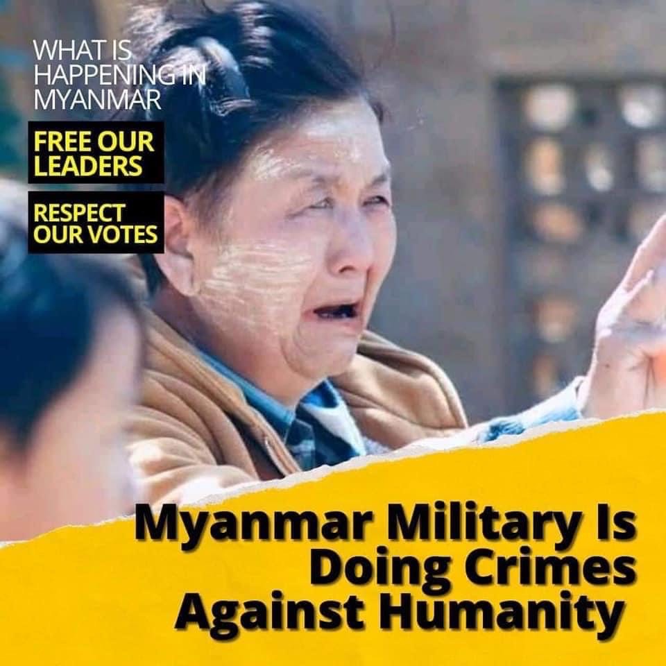 Free our Leaders.  Respect our votes.  What is happening now in Myanmar.
